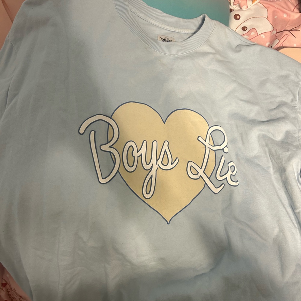 Boys Lie Light Blue one size fits all sweatshirt